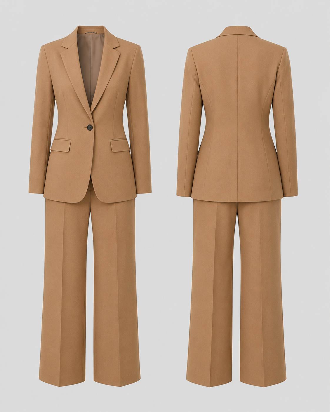 Tailored Camel Suit Display.